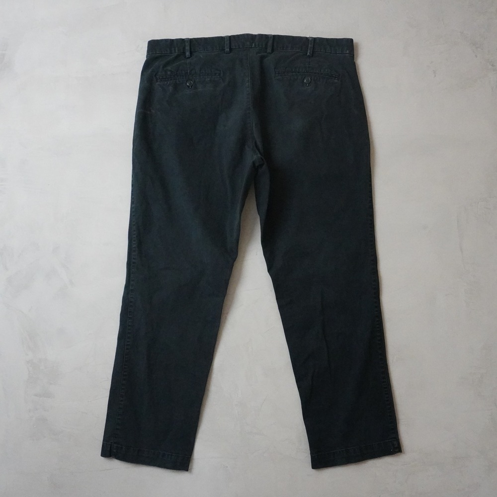 GAP Mens Straight Fit Chino Pants Black Cotton Twill Casual Trousers 38x30 - Picture 2 of 6